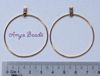 Round Earring Hoops (Style 1) ~ 40mm Gold Plated x 5 pairs