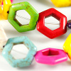 HOWLITE MIX ~ Hexagonal Frame Beads x 20