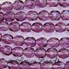 Fire-polished Faceted Round ~ 8mm AMETHYST x 75