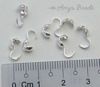 Carlotte (Clamshell) Crimps ~ 3mm Silver Plated x 50 pcs