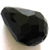 Phoenix Crystal ~ Faceted Teardrop JET BLACK 15x10mm x 6 pcs