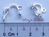 Clip-on Earrings ~ 15mm Silver Plated x 5 pairs