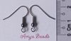 Earring Hooks (French) ~ 20mm Black Nickel Plated x 20 pairs