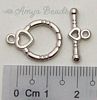 Toggle Clasps ~ 14mm Nickel x 5 sets