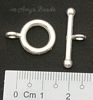 Toggle Clasps ~ Plain 19mm Silver x 5 sets
