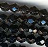 Fire-polished Faceted Round ~ 6mm JET BLACK x 80