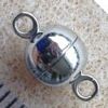 Magnetic Clasps ~ Round Ball Platinum 6mm x 5 pc