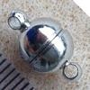 Magnetic Clasps ~ Round Ball Platinum 8mm x 5 pc