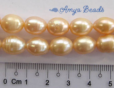 Freshwater Pearls ~ Oval 10-11mm PEACH x 31