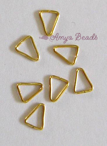 Triangle Bails ~ 7mm Plain Gold Plated x 100 pcs