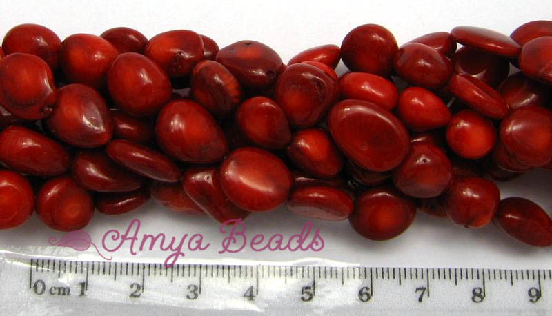 CORAL RED A-grade ~ 10-12mm Small Nuggets x 40