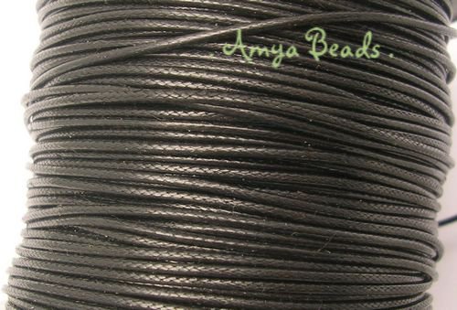 Woven Cotton Cord ~ 1.5mm Black x 5m