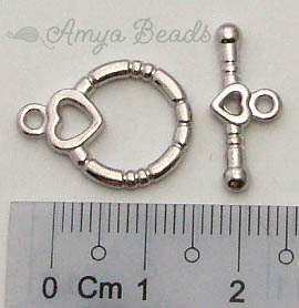 Toggle / Fob Clasps ~ 14mm Nickel x 50 sets