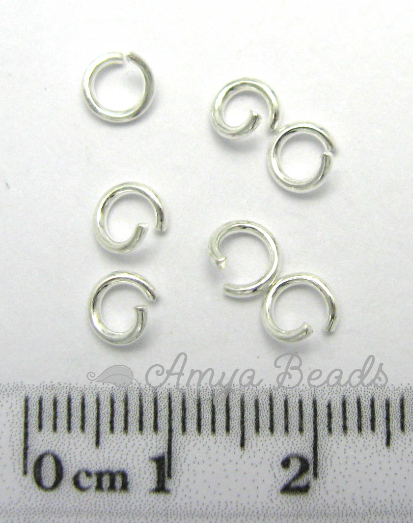 Jump rings THICK ~ 5mm Silver Plated x 100 pcs