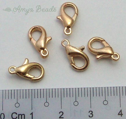 Parrot Clasps ~ 13mm Gold Plated x 10 pcs