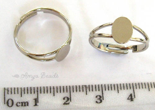 Ring Shank with 7mm Oval Disc x 2 pcs