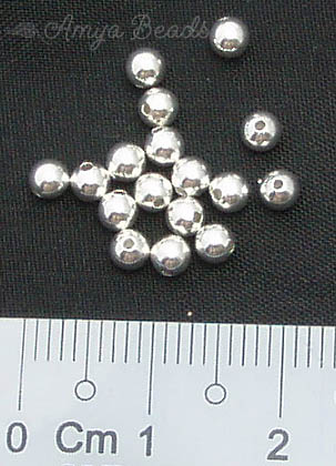 Round Metal Beads ~ Silver 4mm x 500 pcs