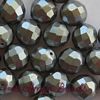 Fire-polished Faceted Round ~ 10mm PEARLISED GREY x 50