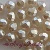 Fire-polished Faceted Round ~ 8mm PEARLISED WHITE x 75
