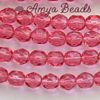 Fire-polished Faceted Round ~ 6mm ROSE x 80